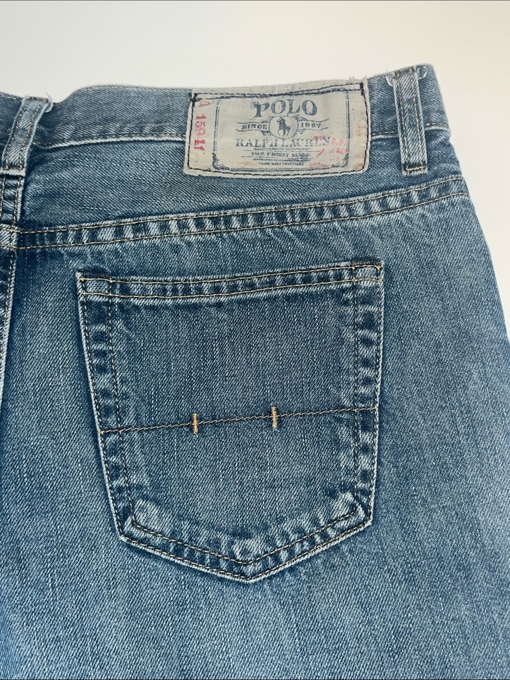 Polo by Ralph Lauren Men's Relaxed Jeans in Dark Blue Wash Size 20 W measure 17